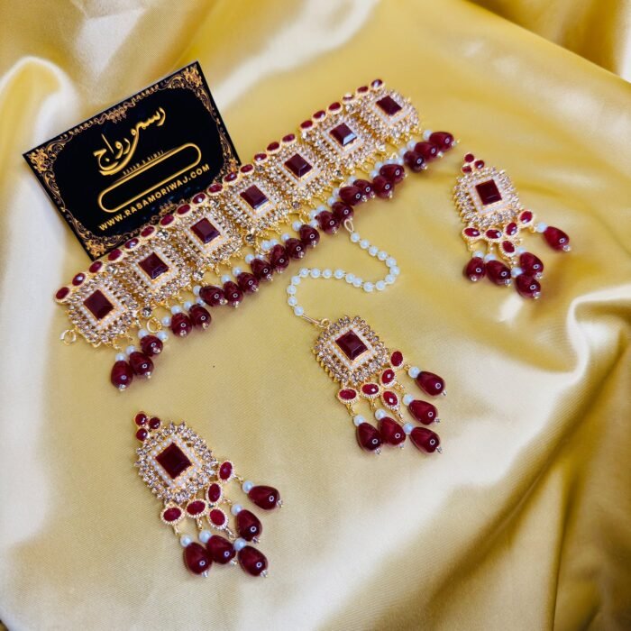 CHOKER SET-2 (MAROON)