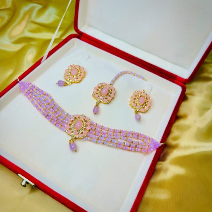 CHOKER SET-8 (PINK)