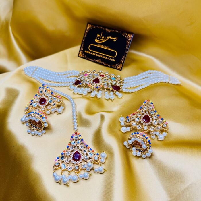 KUNDAN CHOKER SET-6 (MULTI)